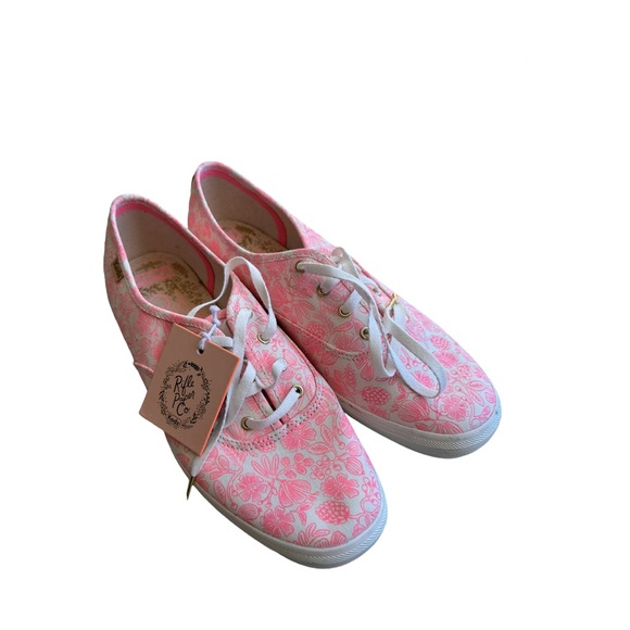 Keds Shoes - Keds x Riffle Paper Co Printed Neon Canvas Sneakers